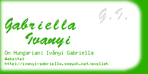gabriella ivanyi business card