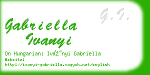 gabriella ivanyi business card